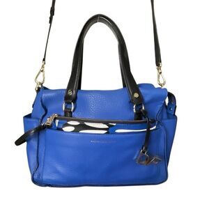 Diane Von Furstenberg Cobalt Blue Leather Satchel